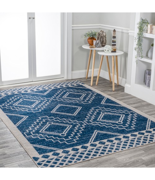 MOROCCAN HYPE Area Rug Amir Moroccan Beni Souk Navy/Ivory 4 ft. x 6 ft. Area Rug