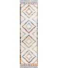Amir Moroccan Beni Souk Ivory/Blue/Orange 2 ft. x 8 ft. Runner Rug