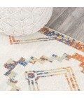 MOROCCAN HYPE Area Rug Amir Moroccan Beni Souk Ivory/Blue/Orange 8 ft. x 10 ft. Area Rug