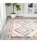 MOROCCAN HYPE Area Rug Amir Moroccan Beni Souk Ivory/Blue/Orange 8 ft. x 10 ft. Area Rug
