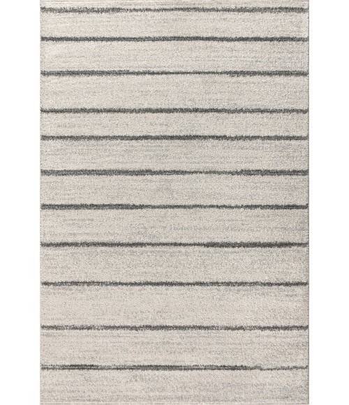 MOROCCAN HYPE Area Rug Williamsburg Minimalist Stripe Cream/Gray 4 ft. x 6 ft. Area Rug