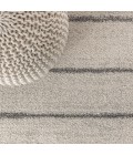 MOROCCAN HYPE Area Rug Williamsburg Minimalist Stripe Cream/Gray 4 ft. x 6 ft. Area Rug