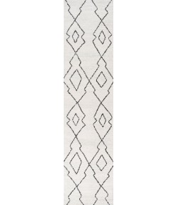 Jonathany Moroccan Hype MOH202A Cream/Black Area Rug 2 ft. 3 in. X 8 ft. Runner