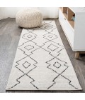 MOROCCAN HYPE Area Rug Alia Moroccan Beni Souk Cream/Black 2 ft. x 8 ft. Runner Rug