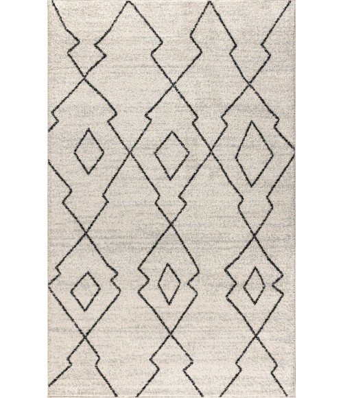 MOROCCAN HYPE Area Rug Alia Moroccan Beni Souk Cream/Black 3 ft. x 5 ft. Area Rug