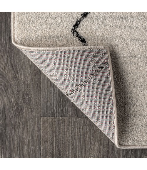 MOROCCAN HYPE Area Rug Alia Moroccan Beni Souk Cream/Black 3 ft. x 5 ft. Area Rug