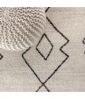 MOROCCAN HYPE Area Rug Alia Moroccan Beni Souk Cream/Black 3 ft. x 5 ft. Area Rug