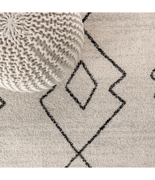 MOROCCAN HYPE Area Rug Alia Moroccan Beni Souk Cream/Black 3 ft. x 5 ft. Area Rug