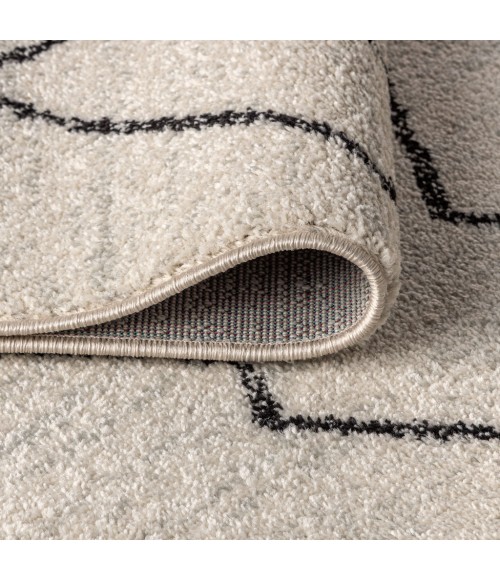 MOROCCAN HYPE Area Rug Alia Moroccan Beni Souk Cream/Black 2 ft. x 8 ft. Runner Rug