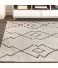 MOROCCAN HYPE Area Rug Alia Moroccan Beni Souk Cream/Black 3 ft. x 5 ft. Area Rug