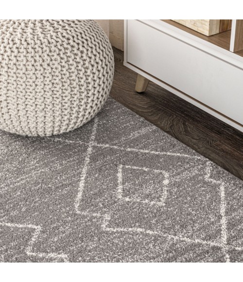 MOROCCAN HYPE Area Rug Alia Moroccan Beni Souk Gray/Cream 4 ft. x 6 ft. Area Rug