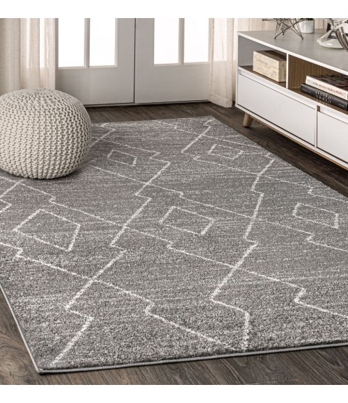 MOROCCAN HYPE Area Rug Alia Moroccan Beni Souk Gray/Cream 4 ft. x 6 ft. Area Rug