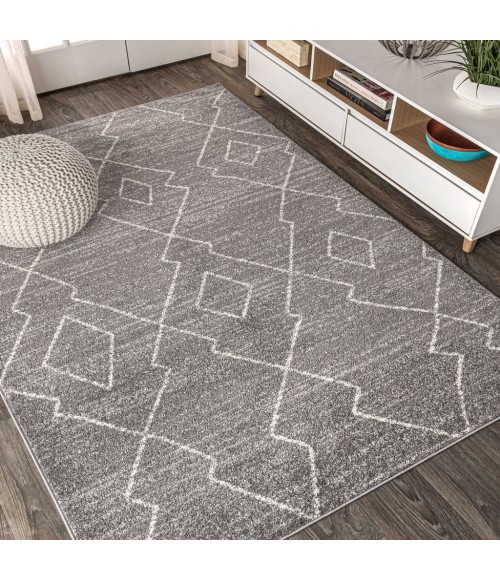 MOROCCAN HYPE Area Rug Alia Moroccan Beni Souk Gray/Cream 4 ft. x 6 ft. Area Rug