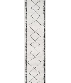 Jonathany Moroccan Hype MOH203A Cream/Black Area Rug 2 ft. 3 in. X 8 ft. Runner