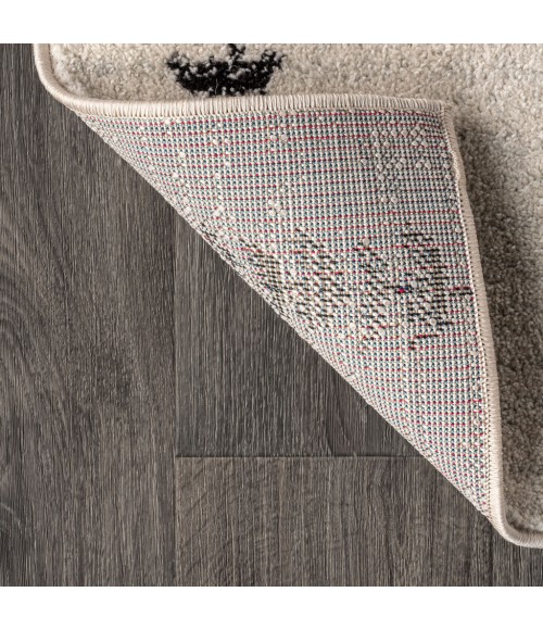 MOROCCAN HYPE Area Rug Zaina Moroccan Beni Souk Cream/Black 4 ft. x 6 ft. Area Rug