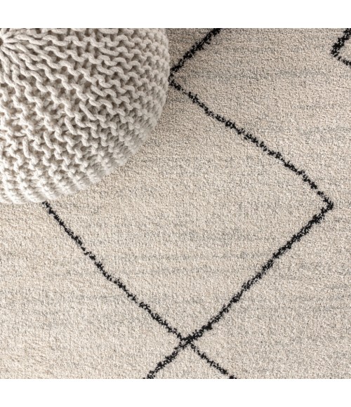 MOROCCAN HYPE Area Rug Zaina Moroccan Beni Souk Cream/Black 4 ft. x 6 ft. Area Rug