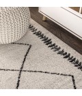 MOROCCAN HYPE Area Rug Zaina Moroccan Beni Souk Cream/Black 4 ft. x 6 ft. Area Rug