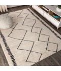 MOROCCAN HYPE Area Rug Zaina Moroccan Beni Souk Cream/Black 4 ft. x 6 ft. Area Rug