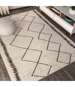 Jonathany Moroccan Hype MOH203A Cream/Black Area Rug 4 ft. X 6 ft. Rectangle