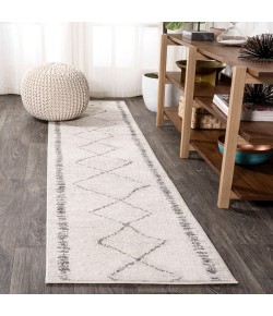 Jonathany Moroccan Hype MOH203B Cream/Gray Area Rug 2 ft. 3 in. X 8 ft. Runner