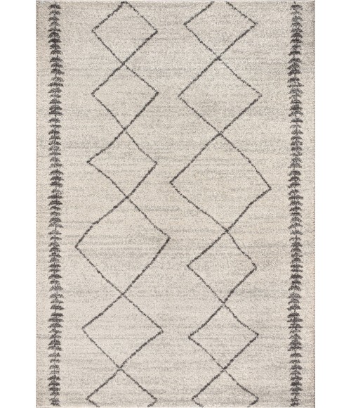 MOROCCAN HYPE Area Rug Zaina Moroccan Beni Souk Cream/Gray 4 ft. x 6 ft. Area Rug