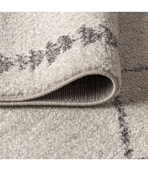 Zaina Moroccan Beni Souk Cream/Gray 2 ft. x 8 ft. Runner Rug