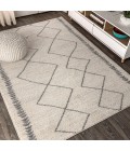 MOROCCAN HYPE Area Rug Zaina Moroccan Beni Souk Cream/Gray 4 ft. x 6 ft. Area Rug