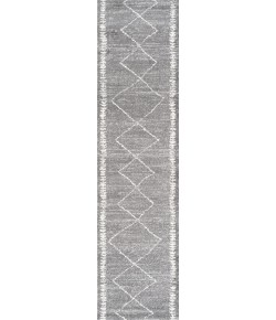 Jonathany Moroccan Hype MOH203C Gray/Cream Area Rug 2 ft. 3 in. X 8 ft. Runner
