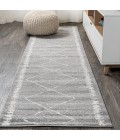 MOROCCAN HYPE Area Rug Zaina Moroccan Beni Souk Gray/Cream 2 ft. x 8 ft. Runner Rug