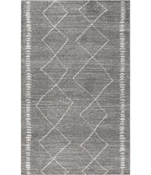MOROCCAN HYPE Area Rug Zaina Moroccan Beni Souk Gray/Cream 3 ft. x 5 ft. Area Rug