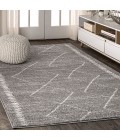 MOROCCAN HYPE Area Rug Zaina Moroccan Beni Souk Gray/Cream 3 ft. x 5 ft. Area Rug