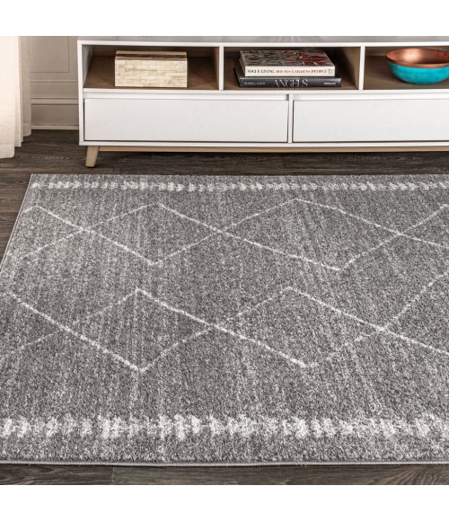 MOROCCAN HYPE Area Rug Zaina Moroccan Beni Souk Gray/Cream 3 ft. x 5 ft. Area Rug