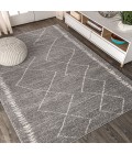 MOROCCAN HYPE Area Rug Zaina Moroccan Beni Souk Gray/Cream 3 ft. x 5 ft. Area Rug