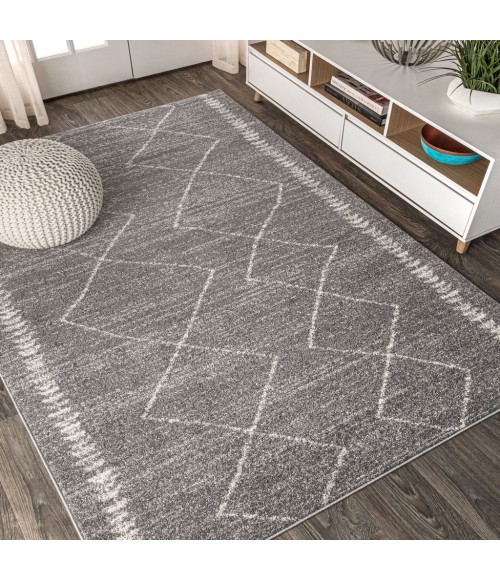 MOROCCAN HYPE Area Rug Zaina Moroccan Beni Souk Gray/Cream 3 ft. x 5 ft. Area Rug