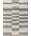 MOROCCAN HYPE Area Rug Lyla Offset Stripe Gray/Cream 8 ft. x 10 ft. Area Rug