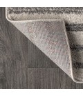 MOROCCAN HYPE Area Rug Lyla Offset Stripe Gray/Cream 8 ft. x 10 ft. Area Rug