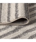 MOROCCAN HYPE Area Rug Lyla Offset Stripe Gray/Cream 8 ft. x 10 ft. Area Rug