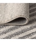 MOROCCAN HYPE Area Rug Aya Berber Stripe Geometric Cream/Gray 2 ft. x 8 ft. Runner Rug