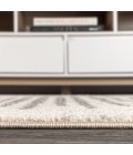 MOROCCAN HYPE Area Rug Aya Berber Stripe Geometric Cream/Gray 2 ft. x 8 ft. Runner Rug