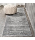 MOROCCAN HYPE Area Rug Aya Berber Stripe Geometric Gray/Cream 2 ft. x 8 ft. Runner Rug