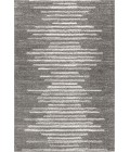 MOROCCAN HYPE Area Rug Aya Berber Stripe Geometric Gray/Cream 5 ft. x 8 ft. Area Rug