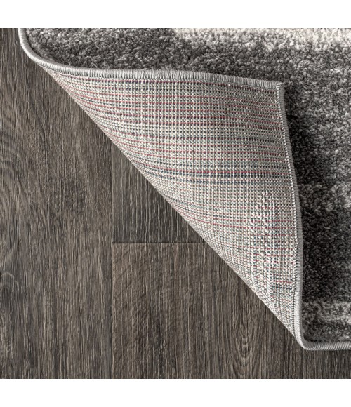 MOROCCAN HYPE Area Rug Aya Berber Stripe Geometric Gray/Cream 5 ft. x 8 ft. Area Rug