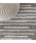 MOROCCAN HYPE Area Rug Aya Berber Stripe Geometric Gray/Cream 5 ft. x 8 ft. Area Rug