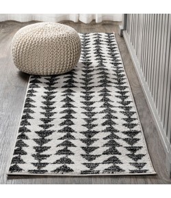 Jonathany Moroccan Hype MOH206A Cream/Black Area Rug 2 ft. 3 in. X 8 ft. Runner