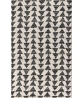 Aisha Moroccan Triangle Geometric Cream/Black 3 ft. x 5 ft. Area Rug