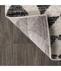 Aisha Moroccan Triangle Geometric Cream/Black 3 ft. x 5 ft. Area Rug