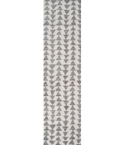 Jonathany Moroccan Hype MOH206B Cream/Gray Area Rug 2 ft. 3 in. X 8 ft. Runner