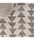 MOROCCAN HYPE Area Rug Aisha Moroccan Triangle Geometric Cream/Gray 8 ft. x 10 ft. Area Rug