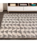 MOROCCAN HYPE Area Rug Aisha Moroccan Triangle Geometric Cream/Gray 8 ft. x 10 ft. Area Rug