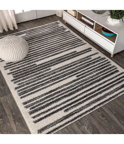 Jonathany Moroccan Hype MOH207A Cream/Black Area Rug 4 ft. X 6 ft. Rectangle